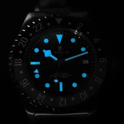 Steinhart Watches Duikhorloges 42 Mm^Ocean 3 Gmt Blauwgrijs Keramiek