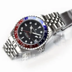 Steinhart Watches Duikhorloges 39 Mm^Ocean 39 Gmt Blauw-Rood .2 Duikhorloge