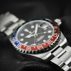 Steinhart Watches Duikhorloges 39 Mm^Ocean 39 Gmt Blauw-Rood Duikhorloge
