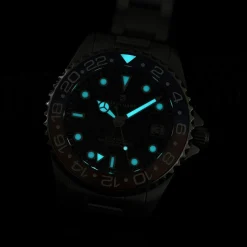 Steinhart Watches Duikhorloges 39 Mm^Ocean 39 Gmt Blauw-Rood Keramiek Duikhorloge