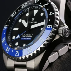 Steinhart Watches Duikhorloges 39 Mm^Ocean 39 Gmt Titan Premium Keramiek