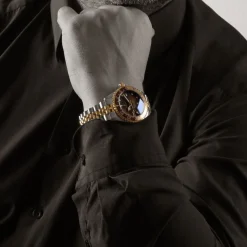 Steinhart Watches Duikhorloges 39 Mm^Ocean 39 Gmt.2 Tweekleurig Chocoladekleurig Duikhorloge