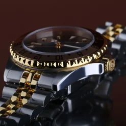 Steinhart Watches Duikhorloges 39 Mm^Ocean 39 Gmt.2 Tweekleurig Chocoladekleurig Duikhorloge