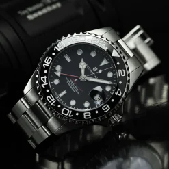 Steinhart Watches Duikhorloges 39 Mm^Ocean 39 Gmt Zwart Keramiek Duikhorloge