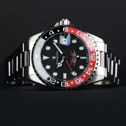 Steinhart Watches Duikhorloges 39 Mm^Ocean 39 Gmt Zwart-Rood Keramiek Duikhorloge