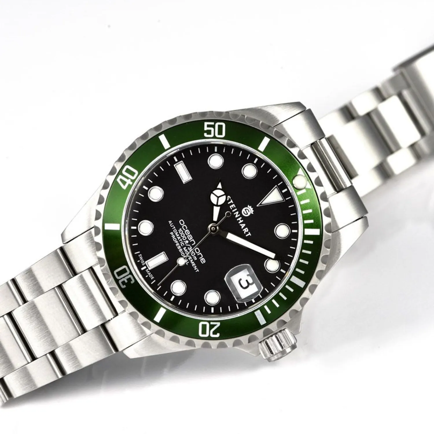 Steinhart Watches Duikhorloges 39 Mm^Ocean 39 Groen Duikhorloge