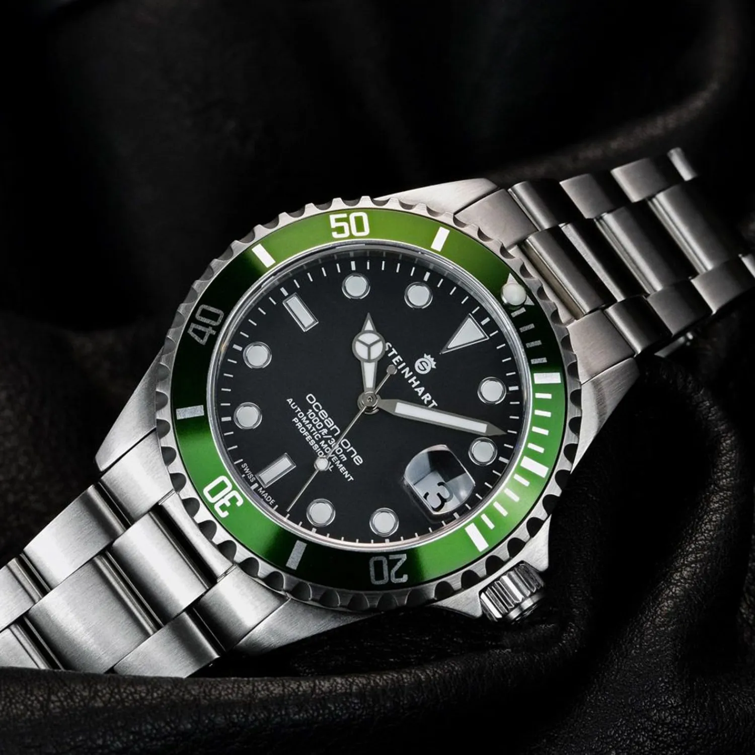 Steinhart Watches Duikhorloges 39 Mm^Ocean 39 Groen Duikhorloge