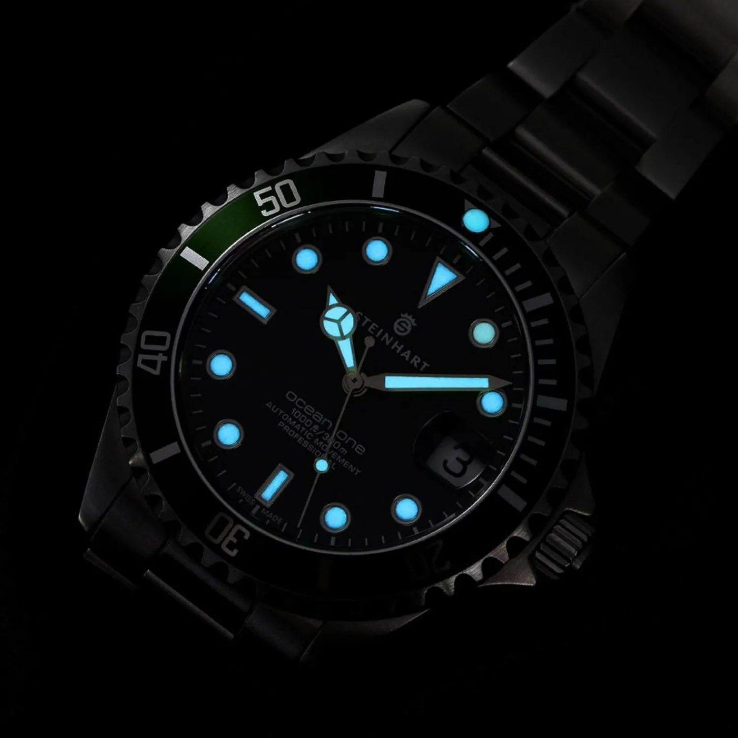 Steinhart Watches Duikhorloges 39 Mm^Ocean 39 Groen Duikhorloge