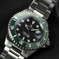 Steinhart Watches Duikhorloges 39 Mm^Ocean 39 Groen Keramiek Duikhorloge