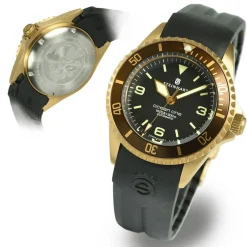 Steinhart Watches Duikhorloges 42 Mm^Ocean One Bronzen Donkerbruin Duikhorloge