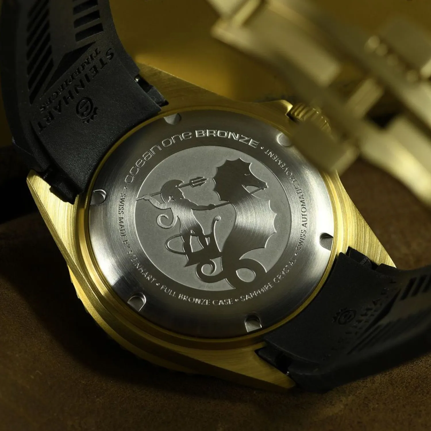 Steinhart Watches Duikhorloges 42 Mm^Ocean One Bronzen Donkerbruin Duikhorloge