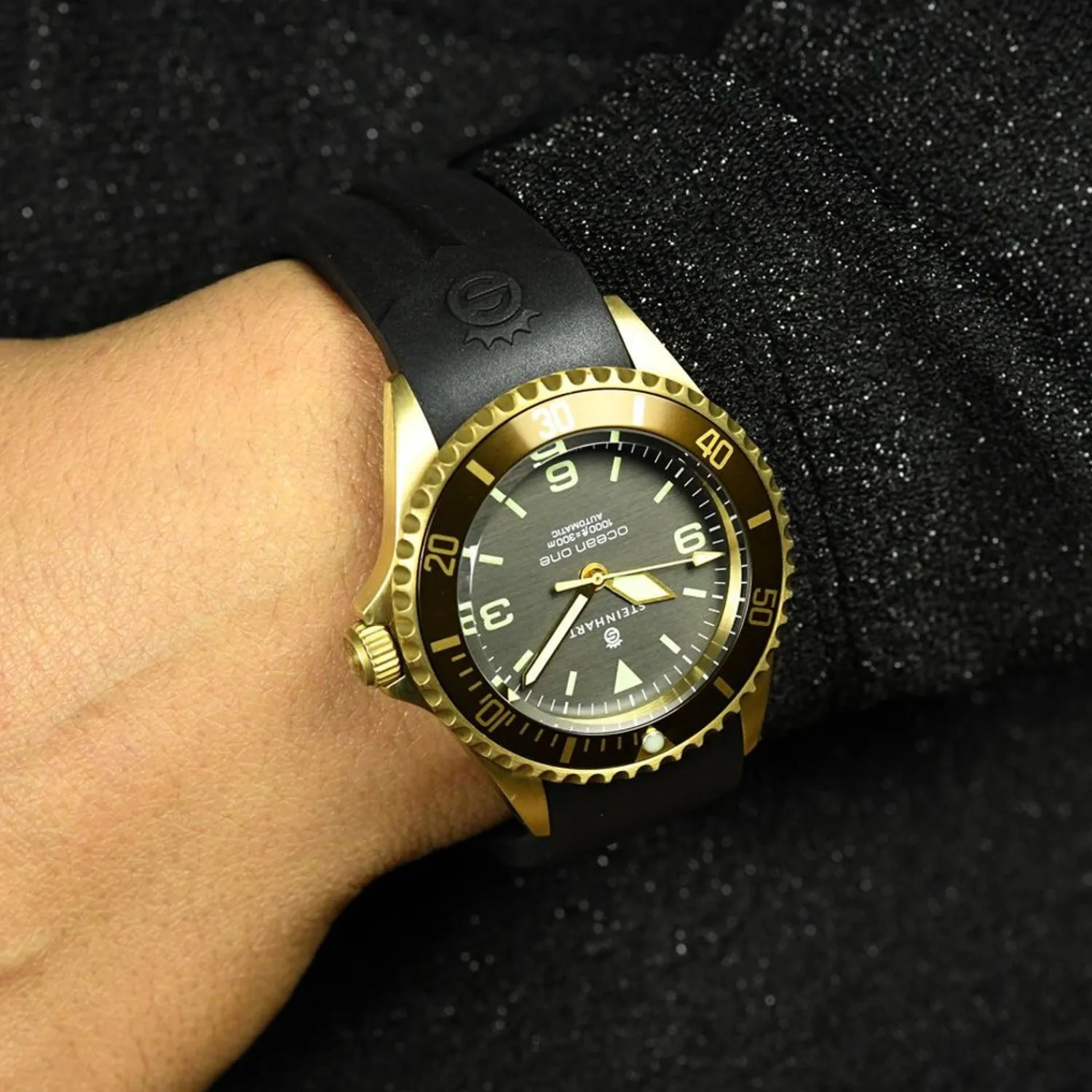 Steinhart Watches Duikhorloges 42 Mm^Ocean One Bronzen Donkerbruin Duikhorloge