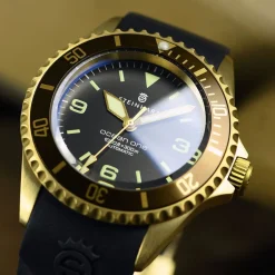 Steinhart Watches Duikhorloges 42 Mm^Ocean One Bronzen Donkerbruin Duikhorloge