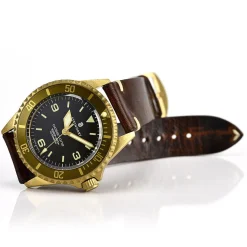 Steinhart Watches Duikhorloges 42 Mm^Ocean One Bronzen Lichtbruin Duikhorloge
