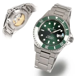 Steinhart Watches Duikhorloges 42 Mm^Ocean One Dubbelgroen Keramiek Premium Duikhorloge