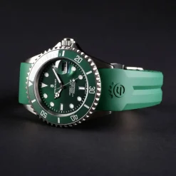 Steinhart Watches Duikhorloges 42 Mm^Ocean One Dubbelgroen Keramiek Premium Duikhorloge