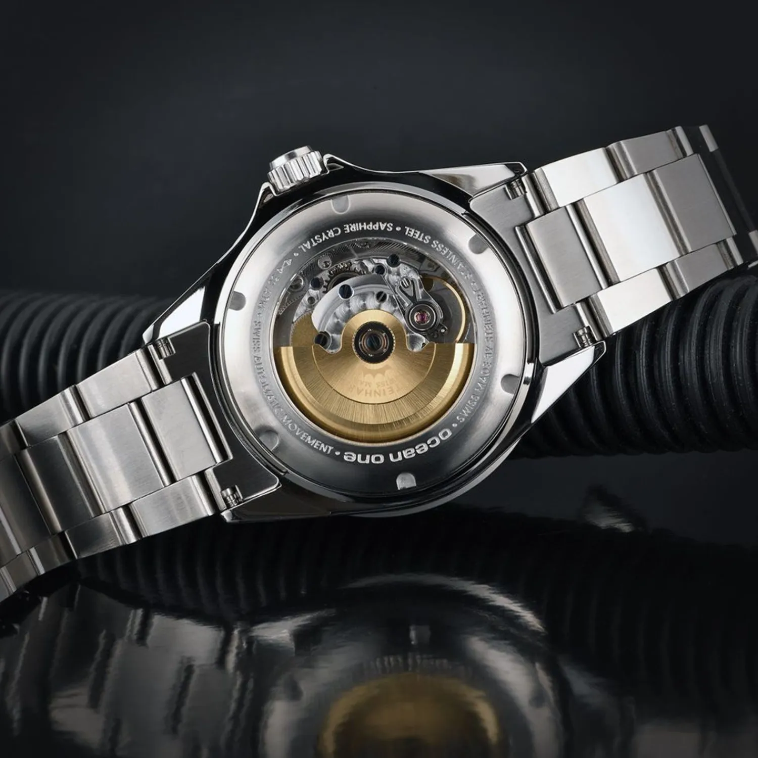 Steinhart Watches Premium Lijn^Ocean One Dubbelgroen Keramiek Premium Duikhorloge