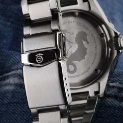 Steinhart Watches Duikhorloges 42 Mm^Ocean One Gmt Blauw-Rode Keramische Blauwe Wijzerplaat