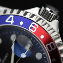 Steinhart Watches Duikhorloges 42 Mm^Ocean One Gmt Blauw-Rood Duikhorloge