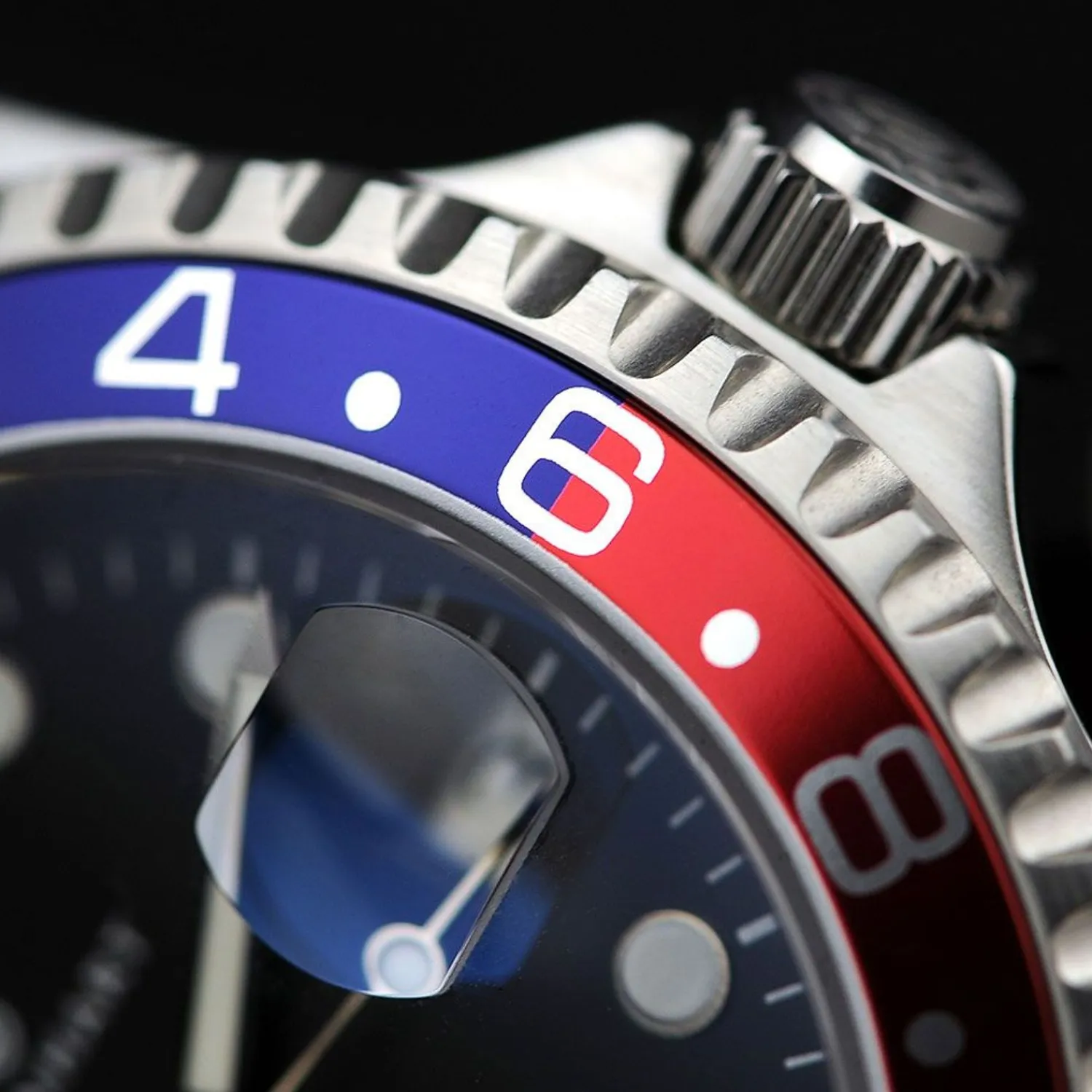 Steinhart Watches Duikhorloges 42 Mm^Ocean One Gmt Blauw-Rood Duikhorloge