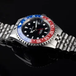Steinhart Watches Duikhorloges 42 Mm^Ocean One Gmt Blauw-Rood. 2 Keramisch Duikhorloge