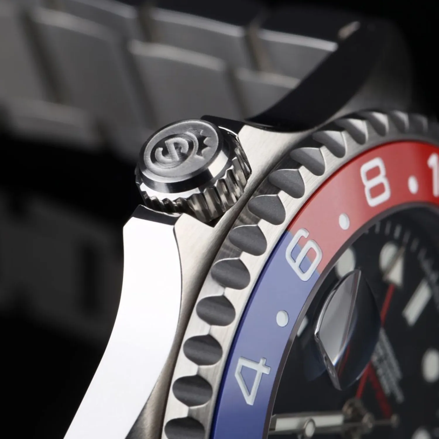 Steinhart Watches Duikhorloges 42 Mm^Ocean One Gmt Blauw-Rood Keramiek Duikhorloge