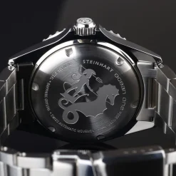 Steinhart Watches Duikhorloges 42 Mm^Ocean One Gmt Blauw-Rood Keramiek Duikhorloge