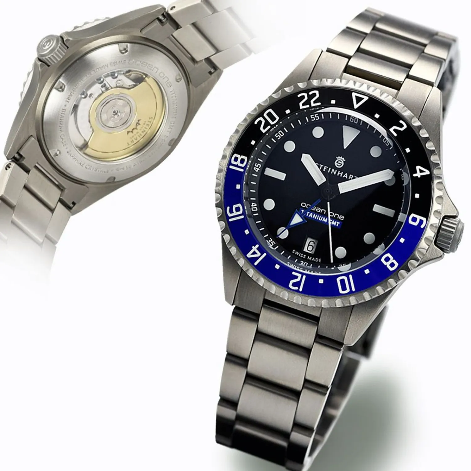 Steinhart Watches Premium Lijn^Ocean One Gmt Titan Premium Keramiek