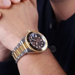 Steinhart Watches Duikhorloges 42 Mm^Ocean One Gmt Tweekleurig Chocoladekleurig Duikhorloge