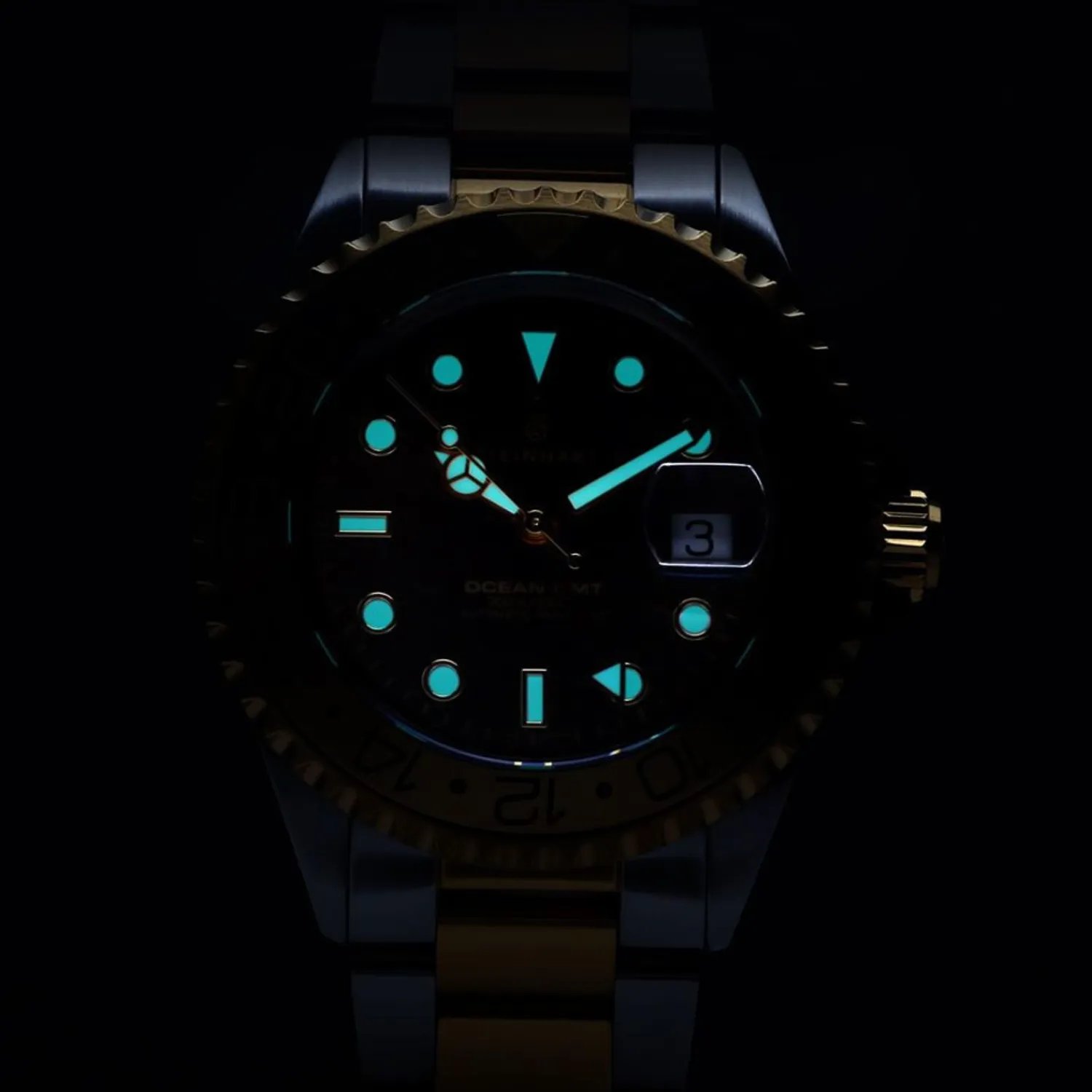 Steinhart Watches Duikhorloges 42 Mm^Ocean One Gmt Tweekleurig Chocoladekleurig Duikhorloge