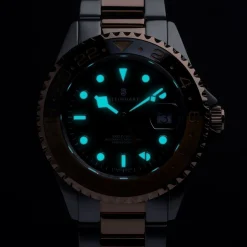 Steinhart Watches Duikhorloges 42 Mm^Ocean One Gmt Tweekleurig Zwart/Kaki Duikhorloge