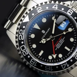 Steinhart Watches Duikhorloges 42 Mm^Ocean One Gmt Zwart Duikhorloge