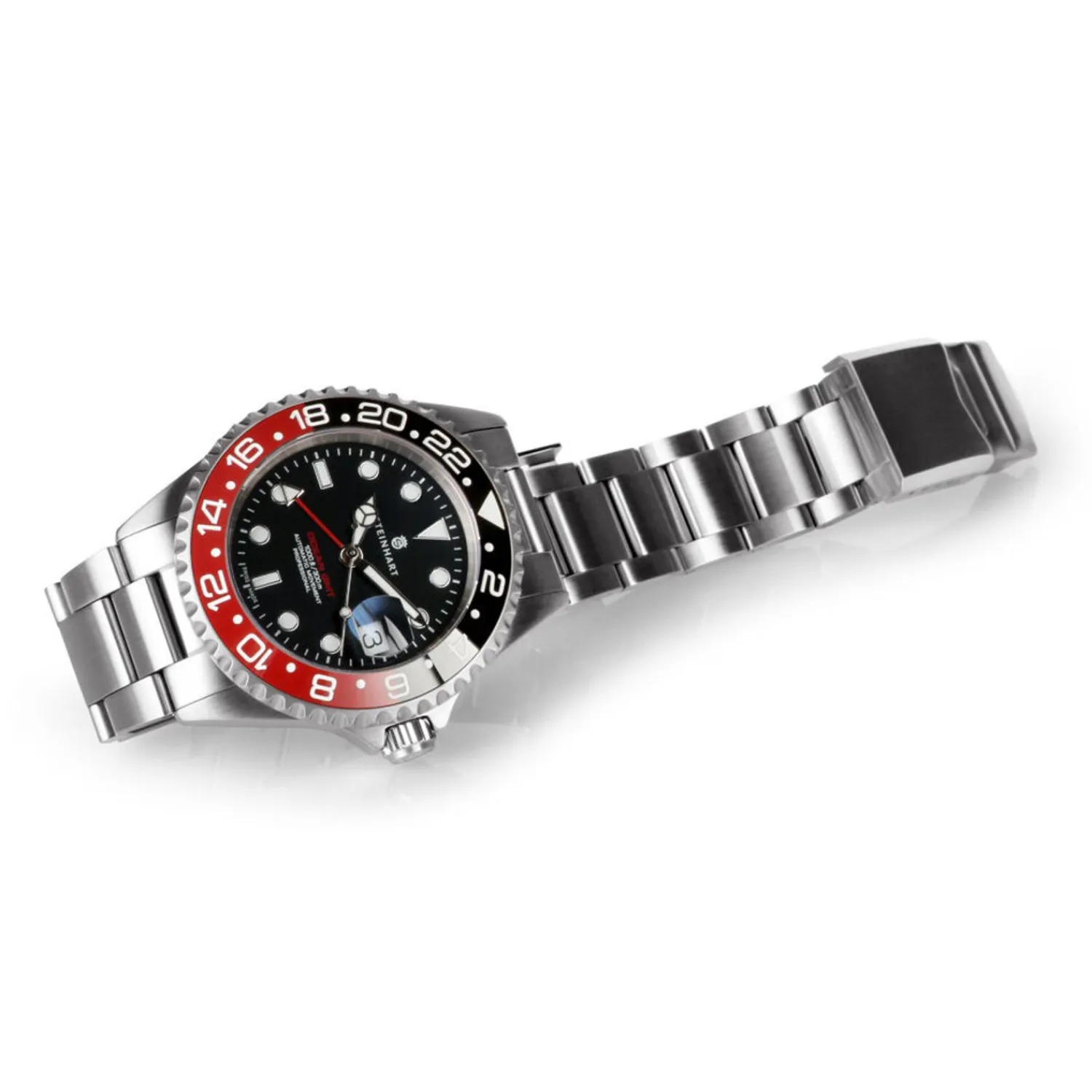 Steinhart Watches Duikhorloges 42 Mm^Ocean One Gmt Zwart-Rood Keramiek Duikhorloge