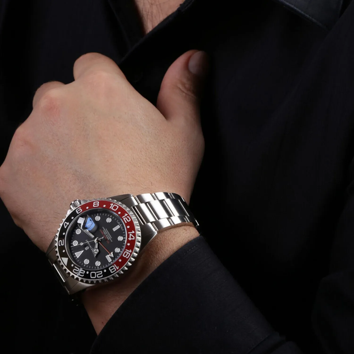 Steinhart Watches Duikhorloges 42 Mm^Ocean One Gmt Zwart-Rood Keramiek Duikhorloge