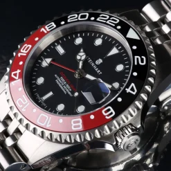 Steinhart Watches Duikhorloges 42 Mm^Ocean One Gmt Zwart-Rood. 2 Keramisch Duikhorloge