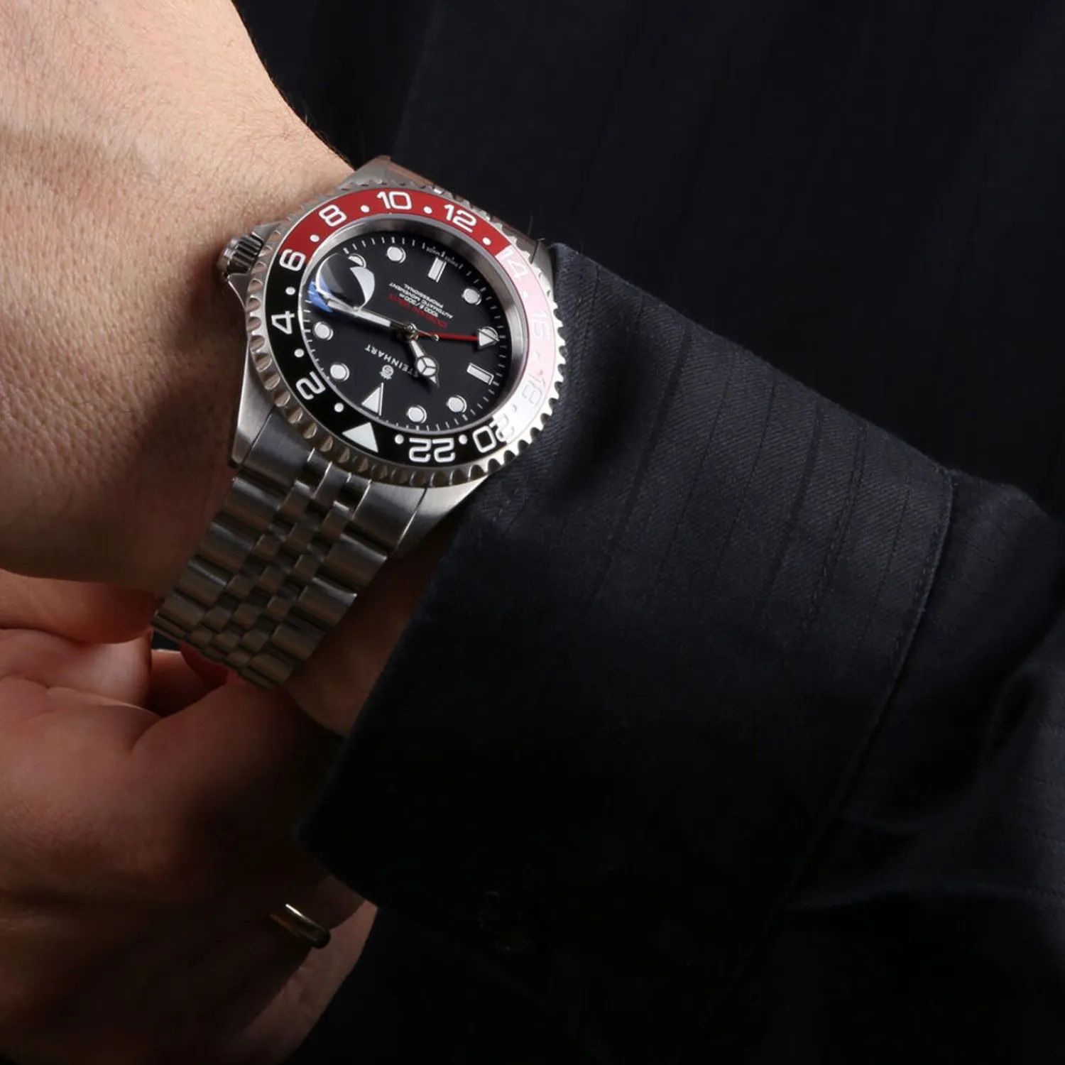 Steinhart Watches Duikhorloges 42 Mm^Ocean One Gmt Zwart-Rood. 2 Keramisch Duikhorloge
