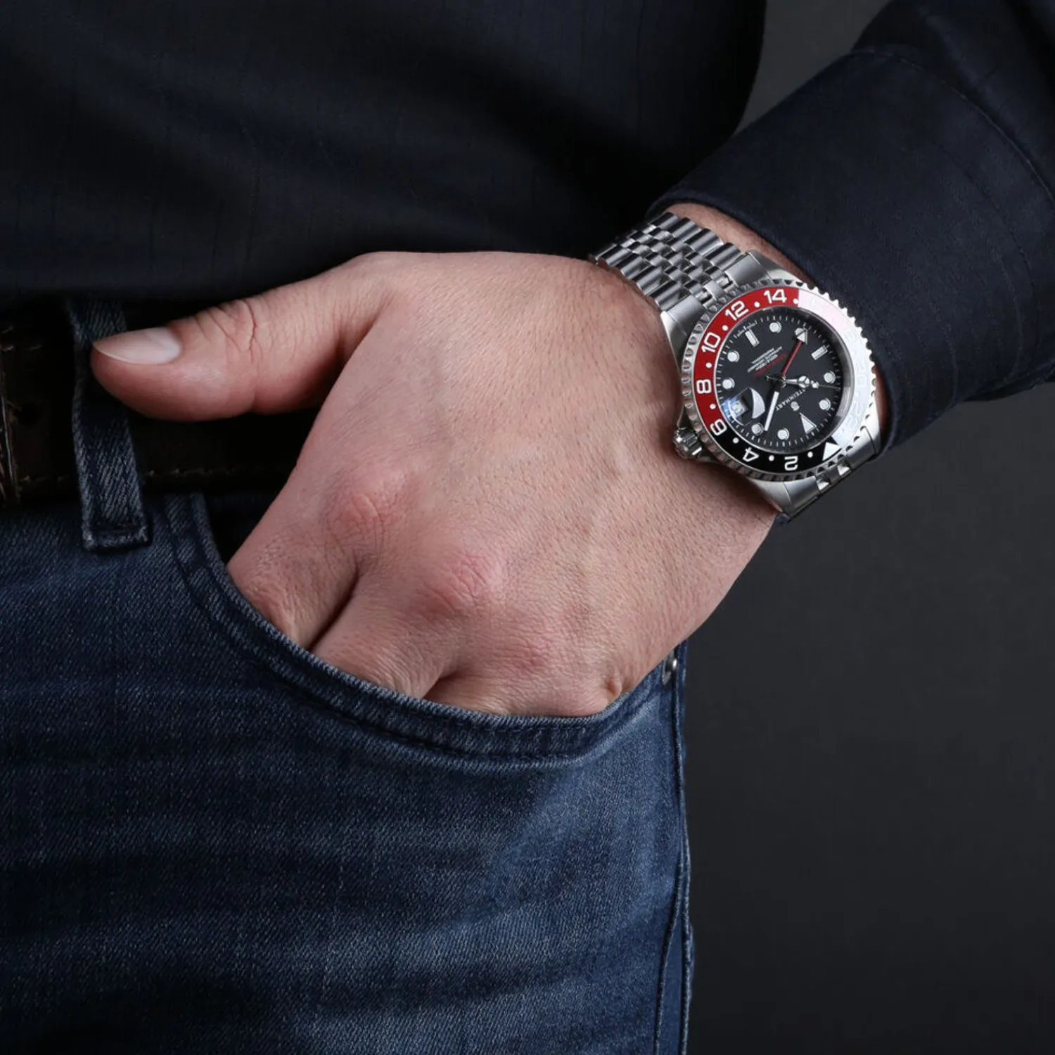Steinhart Watches Duikhorloges 42 Mm^Ocean One Gmt Zwart-Rood. 2 Keramisch Duikhorloge
