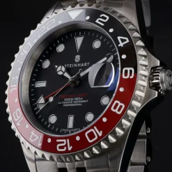 Steinhart Watches Duikhorloges 42 Mm^Ocean One Gmt Zwart-Rood. 2 Keramisch Duikhorloge