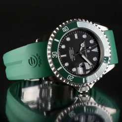 Steinhart Watches Duikhorloges 42 Mm^Ocean One Groen Keramiek Duikhorloge