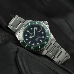 Steinhart Watches Duikhorloges 42 Mm^Ocean One Groen Keramiek Duikhorloge