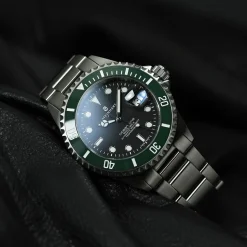 Steinhart Watches Duikhorloges 42 Mm^Ocean One Groen Keramiek Duikhorloge