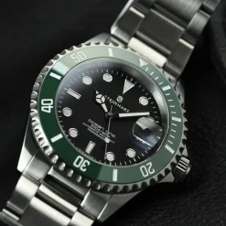 Steinhart Watches Duikhorloges 42 Mm^Ocean One Groen Keramiek Duikhorloge