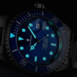 Steinhart Watches Premium Lijn^Ocean One Premium Duikhorloge Van Blauw Keramiek