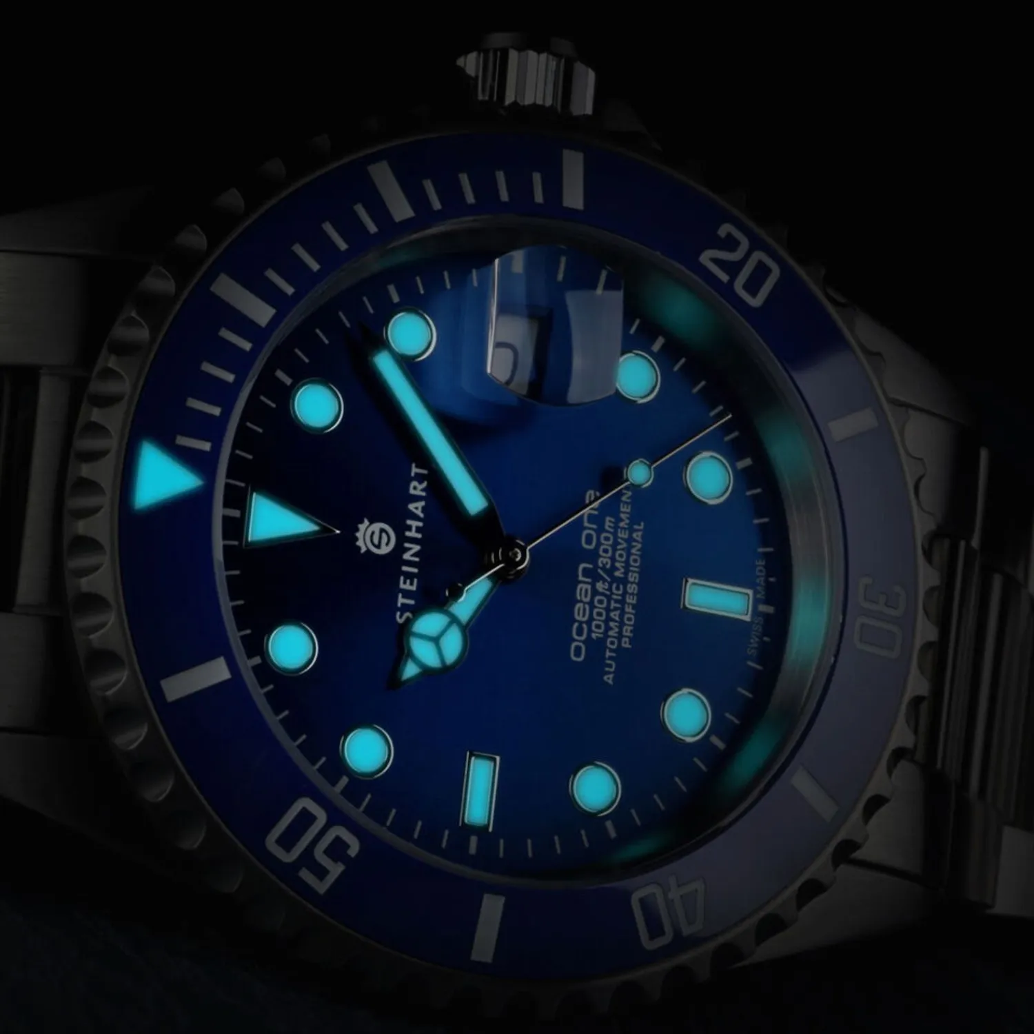 Steinhart Watches Premium Lijn^Ocean One Premium Duikhorloge Van Blauw Keramiek