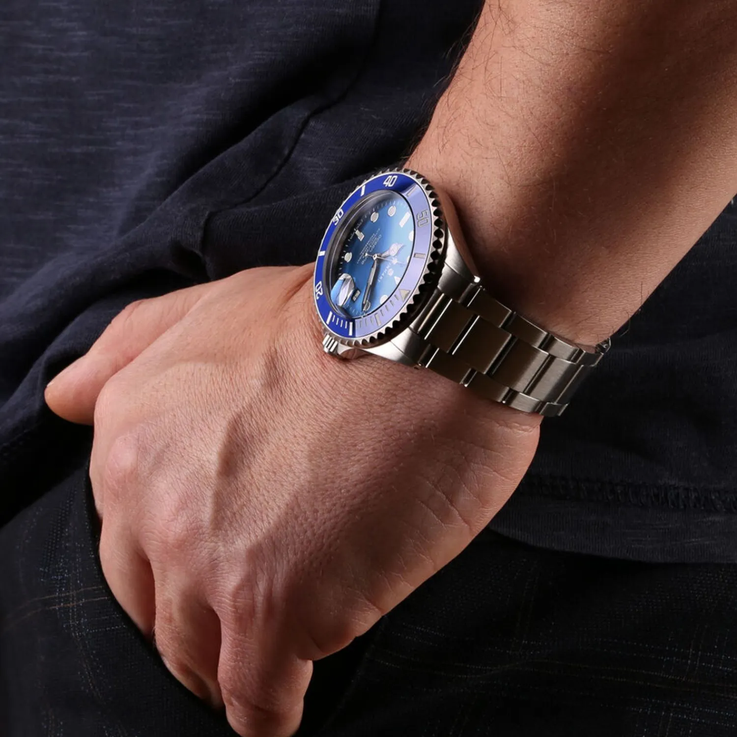 Steinhart Watches Duikhorloges 42 Mm^Ocean One Premium Duikhorloge Van Blauw Keramiek