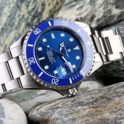 Steinhart Watches Duikhorloges 42 Mm^Ocean One Premium Duikhorloge Van Blauw Keramiek