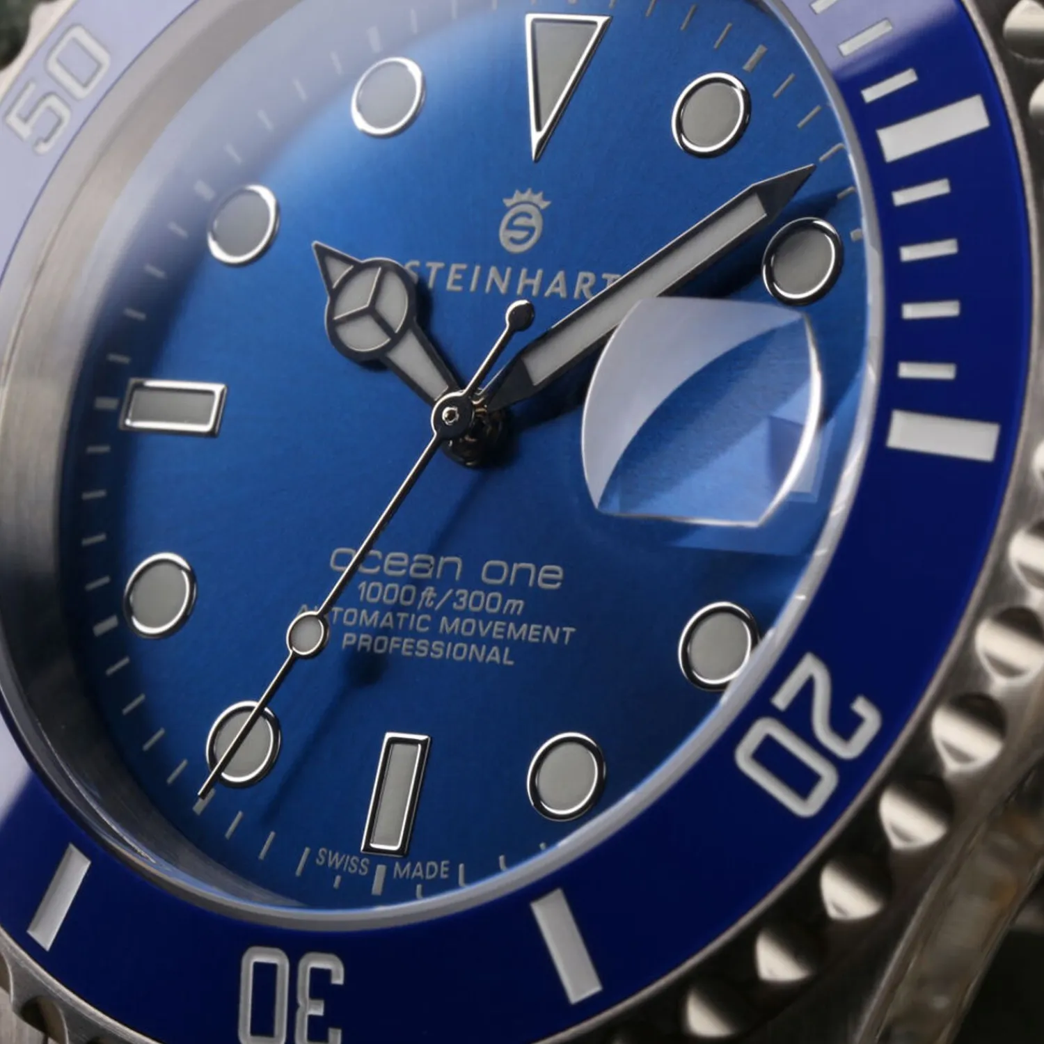 Steinhart Watches Duikhorloges 42 Mm^Ocean One Premium Duikhorloge Van Blauw Keramiek