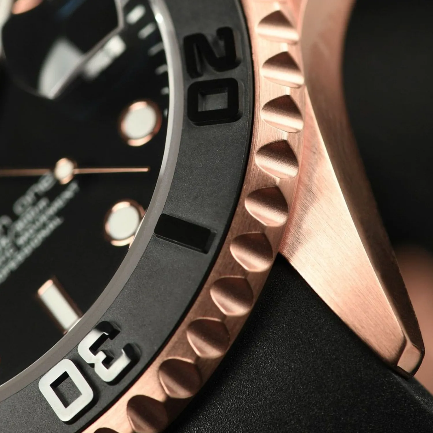 Steinhart Watches Duikhorloges 42 Mm^Ocean One Roze-Gouden Keramiek Duikhorloge