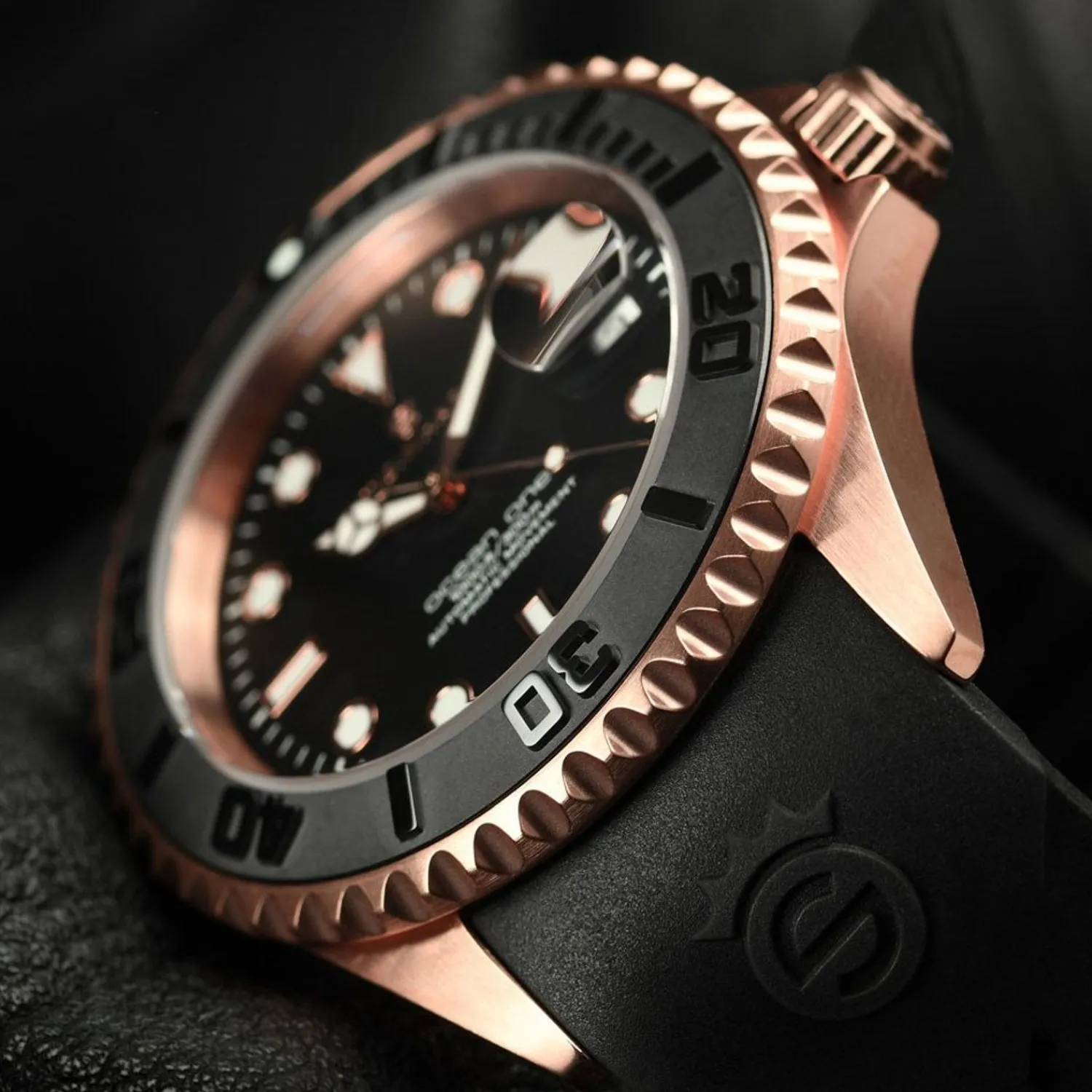 Steinhart Watches Duikhorloges 42 Mm^Ocean One Roze-Gouden Keramiek Duikhorloge