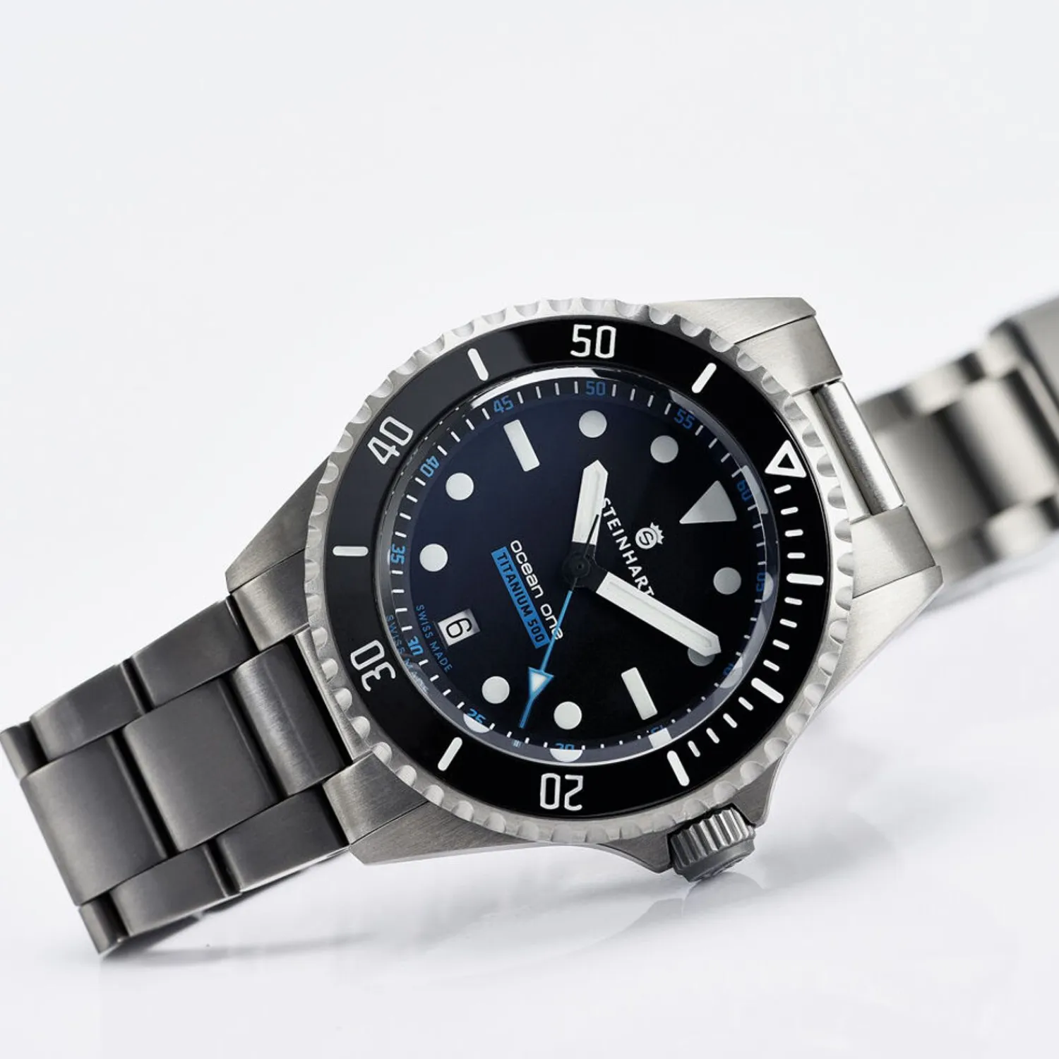 Steinhart Watches Duikhorloges 42 Mm^Ocean One Titanium 500 Premium Keramisch Duikhorloge
